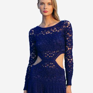 Maroon Lace Midi Dress