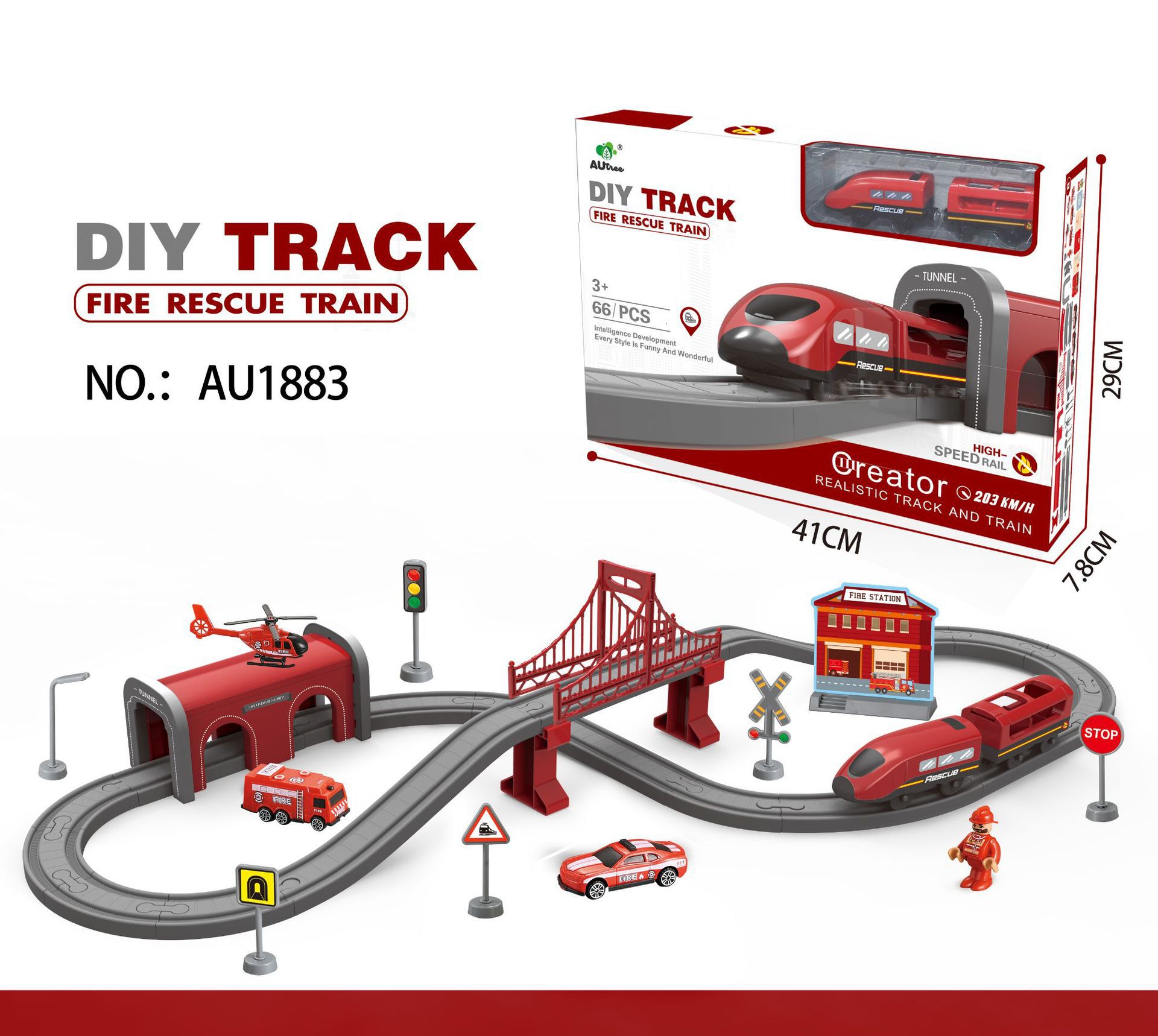 Electric Track Train Building Set detail 3