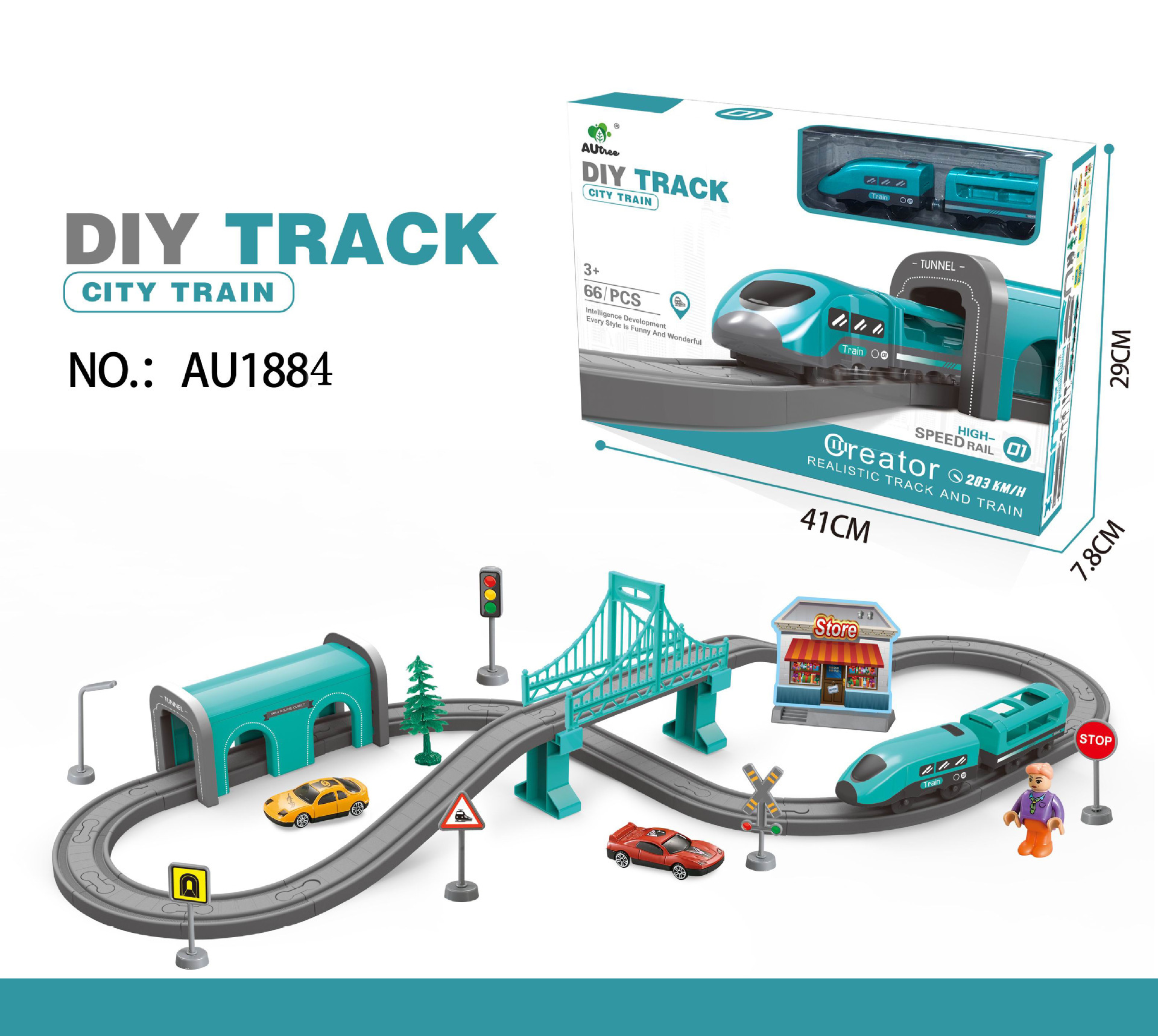 Electric Track Train Building Set detail 4