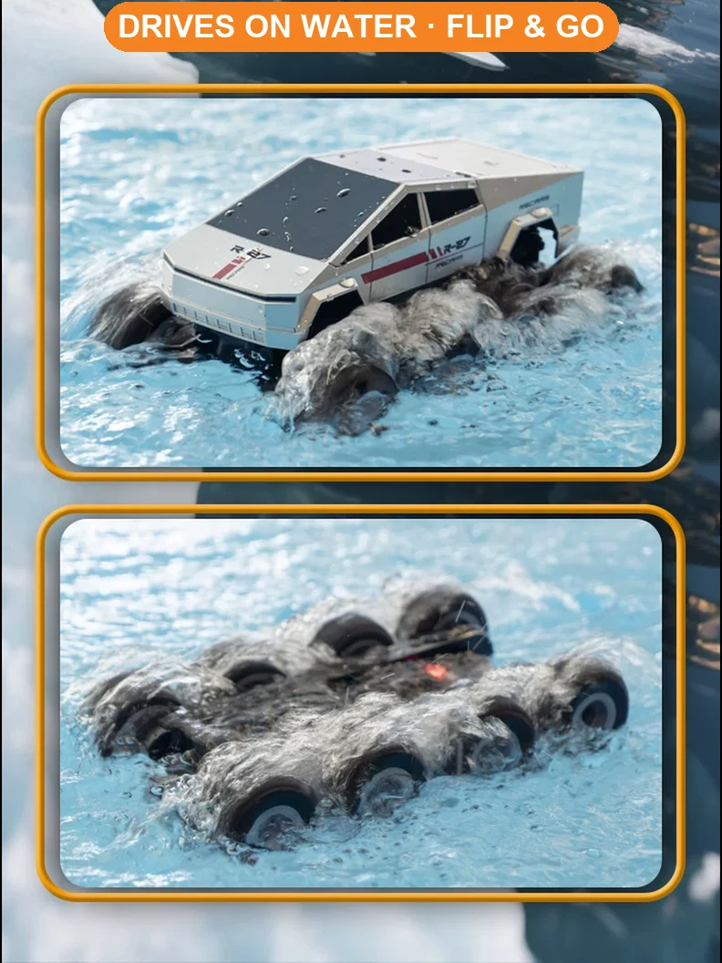 Remote control amphibious pickup truck detail 6